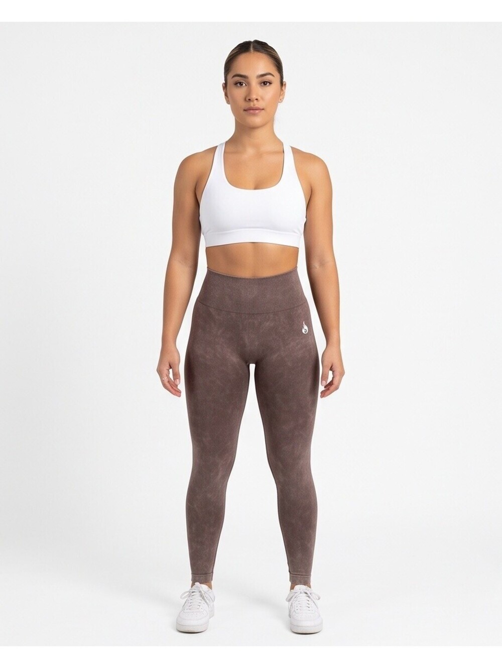 Ryderwear Womens Leggings Size L Gray Heather High Rise Ankle Length